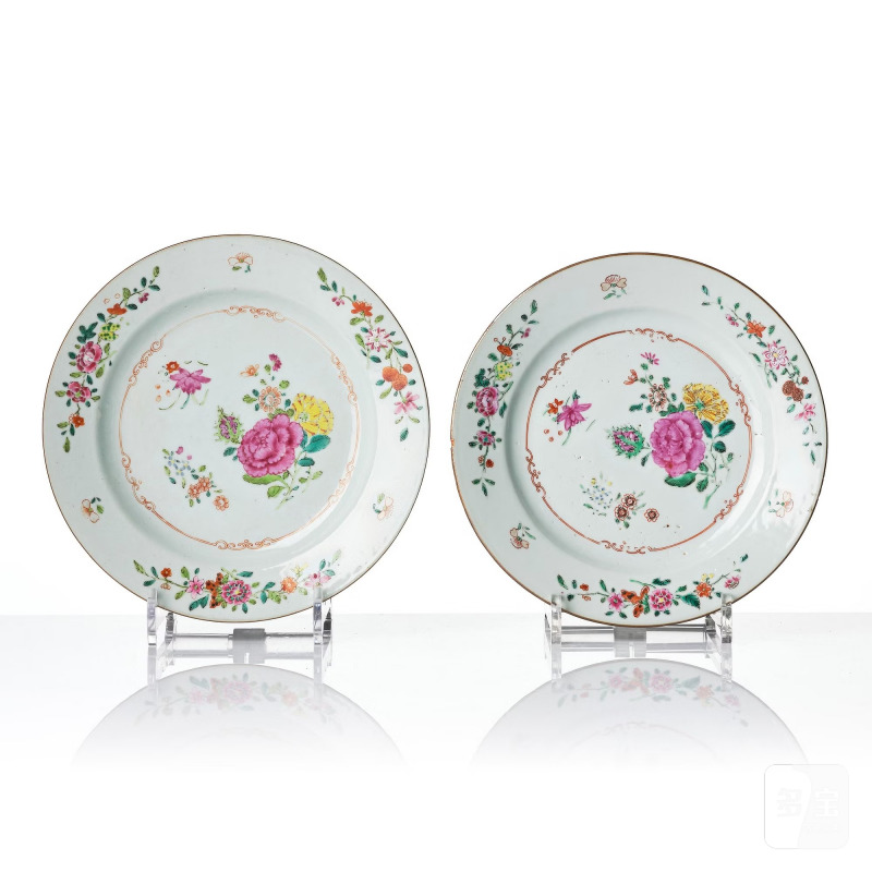 A set of 12 famille rose dishes, - 图2
